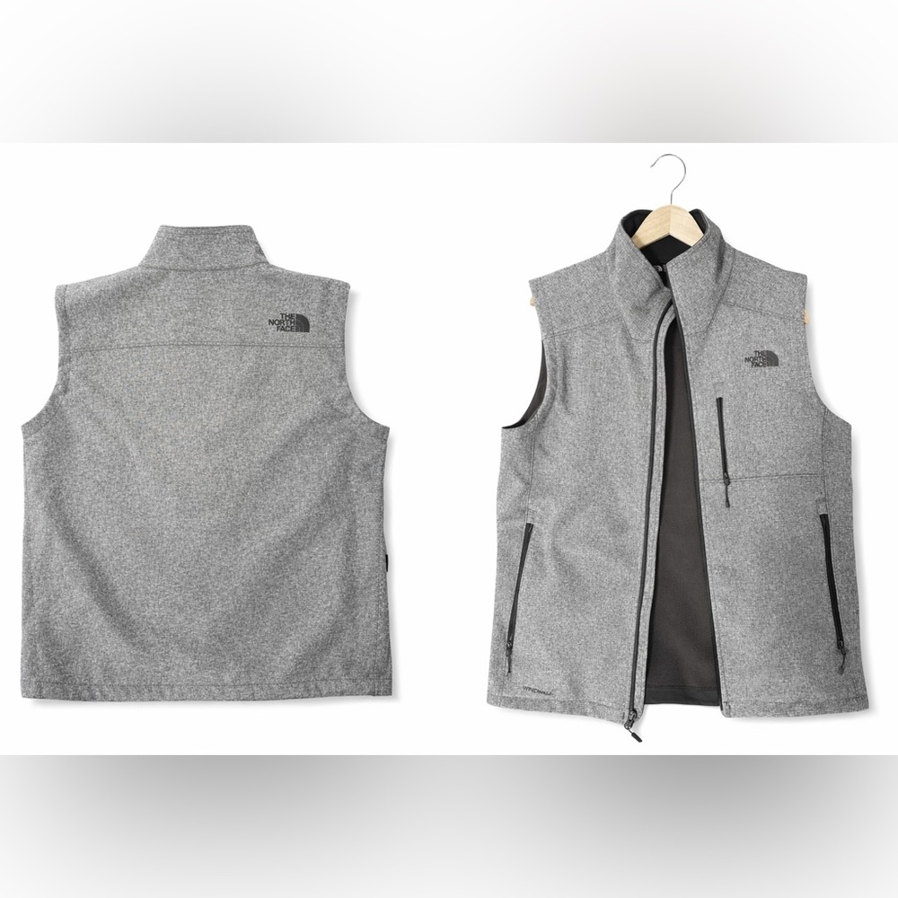 The North Face WindWall Fleece-Lined Soft Shell Vest – Gray – Men’s Medium